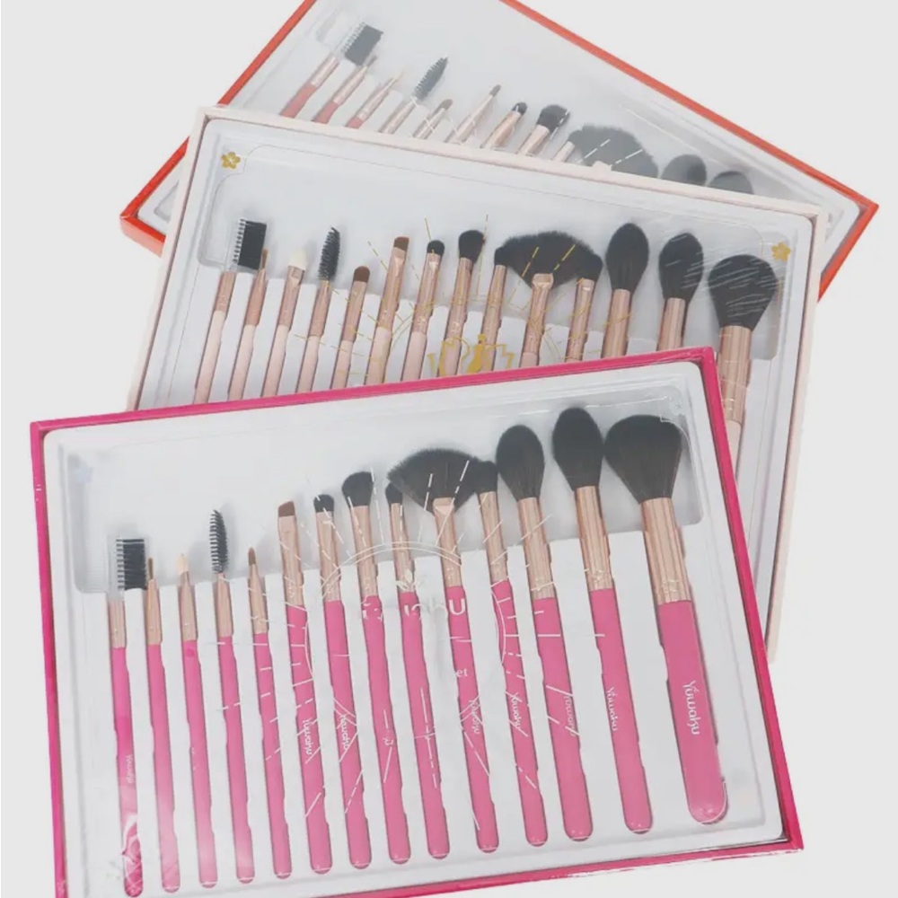 Professional Makeup Brush Set - Pink